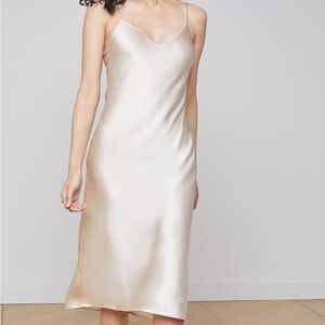 L'AGENCE Cream Midi Dress